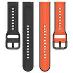 22mm Convex Loop Two-Color Silicone Watch Band, For Garmin Vivoactive4