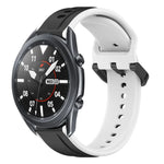22mm Convex Loop Two-Color Silicone Watch Band, For Samsung Galaxy Watch3 45mm, For Samsung Galaxy Watch 46mm, For Samsung Gear S3 Classic, For Samsung Gear S3 Frontier