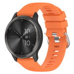 20mm Cross Textured Solid Color Silicone Watch Band, For Garmin Forerunner Sq2 Music