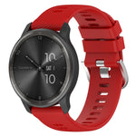 20mm Cross Textured Solid Color Silicone Watch Band, For Garmin Forerunner Sq2 Music