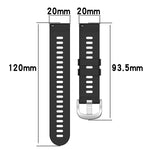 20mm Cross Textured Solid Color Silicone Watch Band, For Garmin Forerunner Sq2 Music