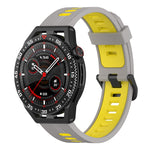 22mm Vertical Two-Color Silicone Watch Band, For Garmin Vivoactive4