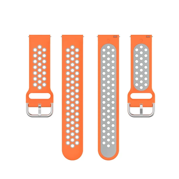 22mm Perforated Breathable Sports Silicone Watch Band, For Samsung Galaxy Watch3 45mm, For Samsung Gear S3 Classic, For Samsung Gear S3 Frontier