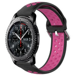22mm Perforated Breathable Sports Silicone Watch Band, For Samsung Galaxy Watch3 45mm, For Samsung Gear S3 Classic, For Samsung Gear S3 Frontier