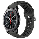 22mm Perforated Breathable Sports Silicone Watch Band, For Samsung Galaxy Watch3 45mm, For Samsung Gear S3 Classic, For Samsung Gear S3 Frontier