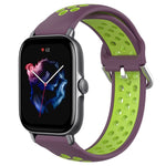 20mm Perforated Breathable Sports Silicone Watch Band, For Amazfit GTS 4, For Amazfit GTS 3, For Amazfit GTS 2E