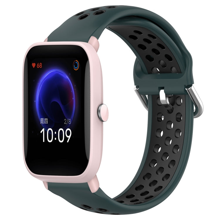 20mm Perforated Breathable Sports Silicone Watch Band, For Amazfit GTR 42MM, For Amazfit Pop Pro, For Amazfit Pop