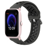 20mm Perforated Breathable Sports Silicone Watch Band, For Amazfit GTR 42MM, For Amazfit Pop Pro, For Amazfit Pop
