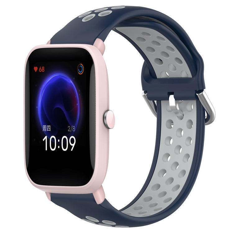 20mm Perforated Breathable Sports Silicone Watch Band, For Amazfit GTR 42MM, For Amazfit Pop Pro, For Amazfit Pop