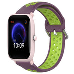 20mm Perforated Breathable Sports Silicone Watch Band, For Amazfit GTR 42MM, For Amazfit Pop Pro, For Amazfit Pop