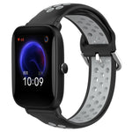 20mm Perforated Breathable Sports Silicone Watch Band, For Amazfit GTR 42MM, For Amazfit Pop Pro, For Amazfit Pop