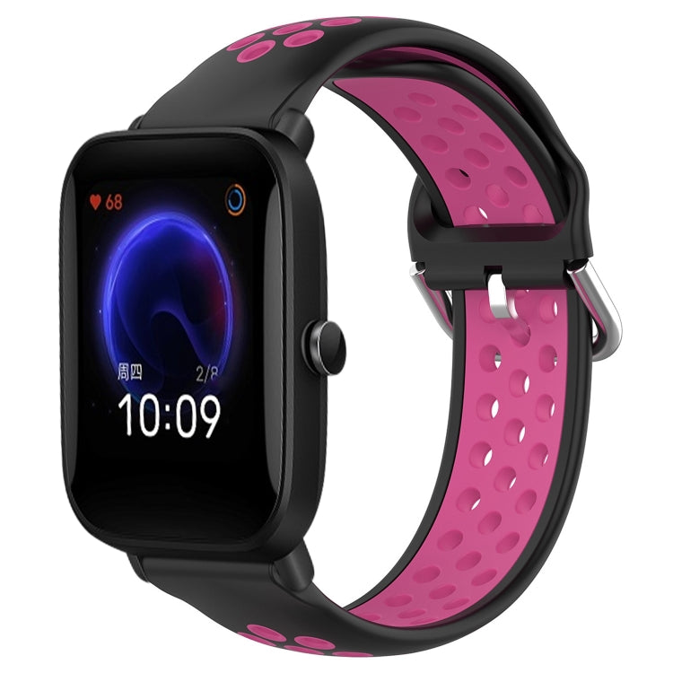 20mm Perforated Breathable Sports Silicone Watch Band, For Amazfit GTR 42MM, For Amazfit Pop Pro, For Amazfit Pop