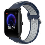 20mm Perforated Breathable Sports Silicone Watch Band, For Amazfit GTR 42MM, For Amazfit Pop Pro, For Amazfit Pop
