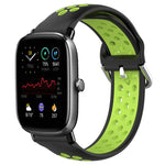 20mm Perforated Breathable Sports Silicone Watch Band, For Amazfit GTS 4 Mini, For Amazfit Bip3, For Amazfit Bip 1S
