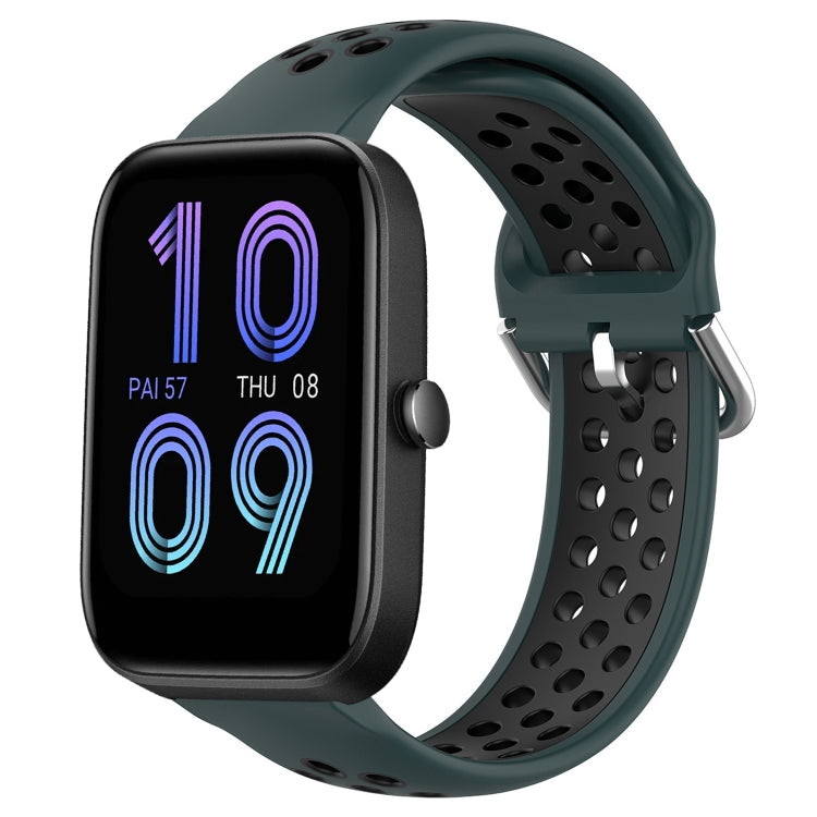 20mm Perforated Breathable Sports Silicone Watch Band, For Amazfit GTS 4 Mini, For Amazfit Bip3, For Amazfit Bip 1S