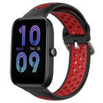 20mm Perforated Breathable Sports Silicone Watch Band, For Amazfit GTS 4 Mini, For Amazfit Bip3, For Amazfit Bip 1S