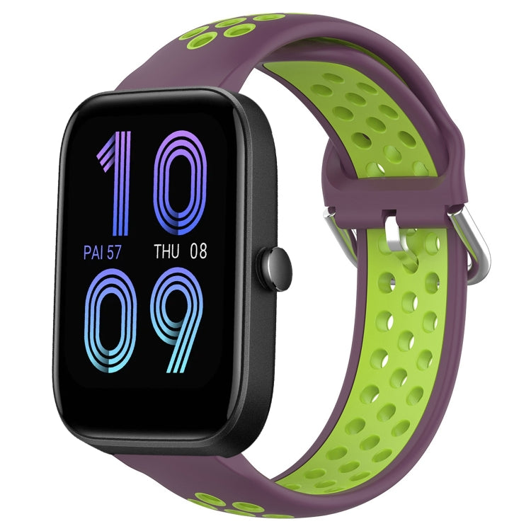 20mm Perforated Breathable Sports Silicone Watch Band, For Amazfit GTS 4 Mini, For Amazfit Bip3, For Amazfit Bip 1S