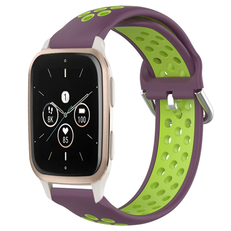 20mm Perforated Breathable Sports Silicone Watch Band, For Garmin Forerunner 645 Music, For Garmin Forerunner Sq2, For Garmin Forerunner Sq2 Music