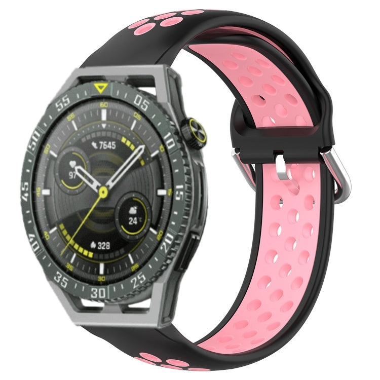 22mm Perforated Breathable Sports Silicone Watch Band, For Huawei Watch GT3 SE, For Huawei Watch GT3 Pro 46mm, For Huawei Watch Buds
