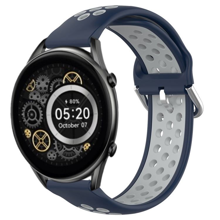 22mm Perforated Breathable Sports Silicone Watch Band, For Xiaomi MI Watch Sport, For Xiaomi Haylou RT2 LS10, For  Xiaomi Haylou RS4 LS12