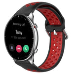 22mm Perforated Breathable Sports Silicone Watch Band, For Amazfit GTR 3 Pro, For Amazfit GTR 2e, For Amazfit GTR 2