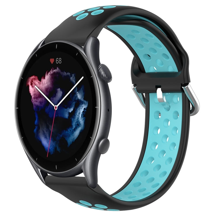 22mm Perforated Breathable Sports Silicone Watch Band, For Amazfit 3, For Amazfit GTR 47mm