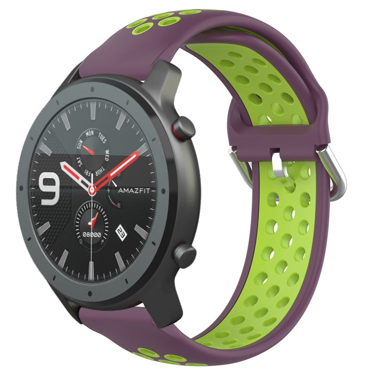 22mm Perforated Breathable Sports Silicone Watch Band, For Amazfit 3, For Amazfit GTR 47mm