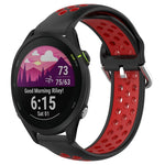 22mm Perforated Breathable Sports Silicone Watch Band, For Garmin Forerunner 265, For Garmin Forerunner 255, For Garmin Forerunner 255 Music