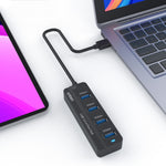 Onten 5305 4 in 1 USB3.0 4-Ports HUB Docking Station, 5305