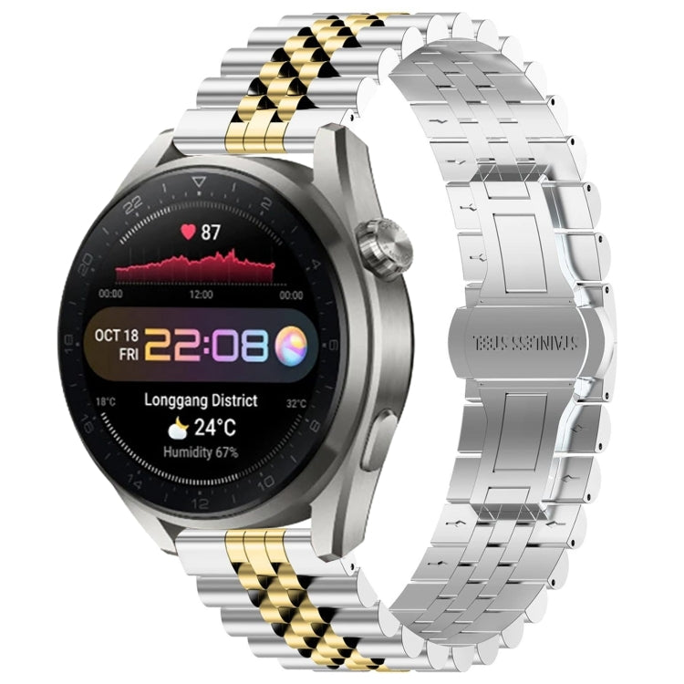 Five Bull Half Round Stainless Steel Watch Band + Strap Removal Tool, For Huawei Watch GT3 SE, For Huawei Watch Buds, For Huawei Watch3 Pro New, For Huawei Watch GT3 Pro 46mm, For Huawei Watch GT Runner, For Huawei Watch GT3 46mm