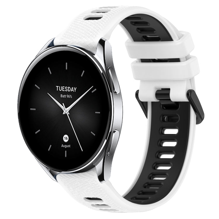 22mm Sports Two-Color Silicone Watch Band, For Xiaomi Watch S2 42mm, For Xiaomi Watch S2 46mm, For Xiaomi MI Watch S1, For Xiaomi MI Watch S1 Pro