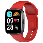For Redmi Watch 3 Lite Sports Solid Color Silicone Replacement Watch Band, Black, White, Purple, Pink, Orange, Red, Green, Grey, Blue, Teal