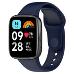 For Redmi Watch 3 Lite Sports Solid Color Silicone Replacement Watch Band, Black, White, Purple, Pink, Orange, Red, Green, Grey, Blue, Teal