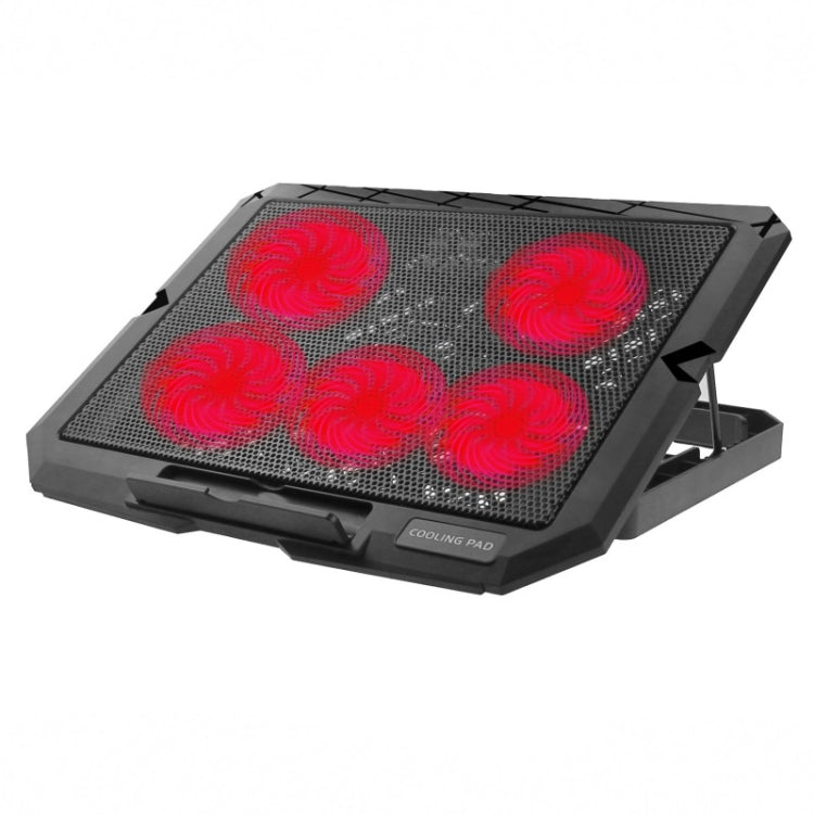 X5 Game Work Mute 5-Fan 7-Gear Adjustable Height Laptop Cooling Stand, X5