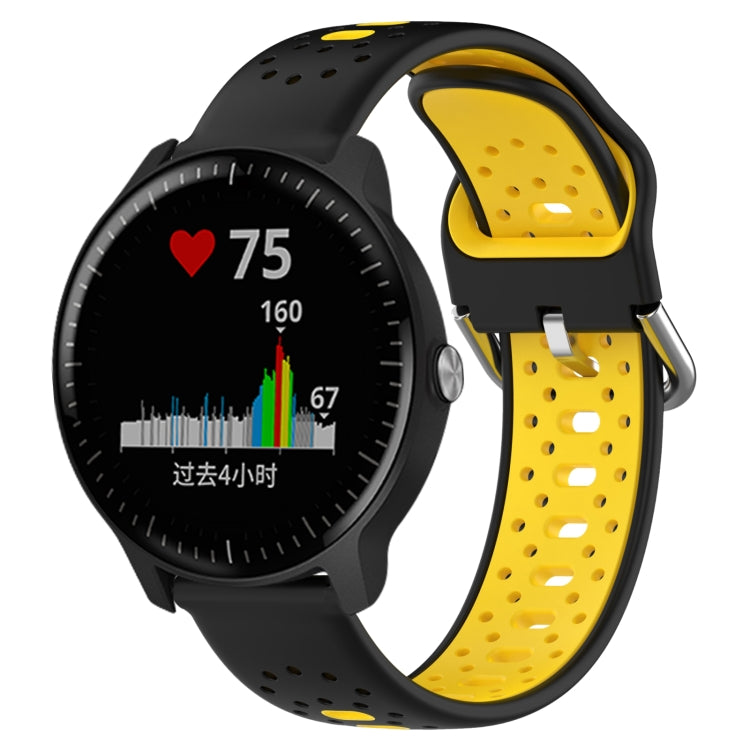 20mm Breathable Two-Color Silicone Watch Band, For Garmin Vivoactive3 Music, For Garmin Venu 2 Plus, For Garmin Approach S40