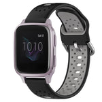 20mm Breathable Two-Color Silicone Watch Band, For Garmin Venu SQ, For Garmin VivoMove Style, For Garmin VivoMove Luxe