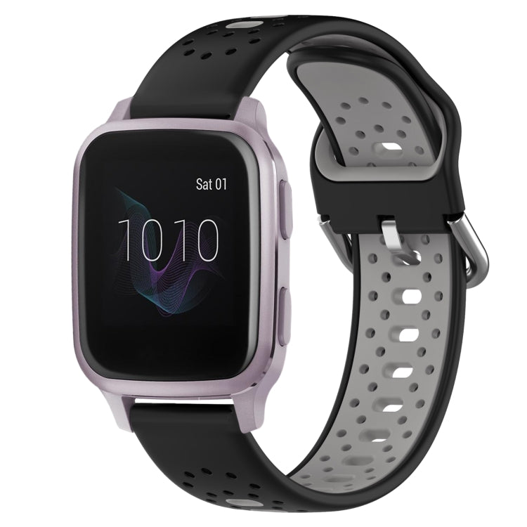 20mm Breathable Two-Color Silicone Watch Band, For Garmin Venu SQ, For Garmin VivoMove Style, For Garmin VivoMove Luxe