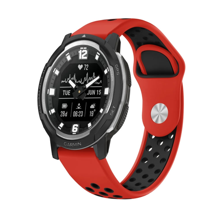 22mm Sports Breathable Silicone Watch Band, For Garmin MARQ Athlete Gen 2, For Garmin Instinct Crossover, For Garmin Instinct Crossover Solar, For Garmin Fenix 7