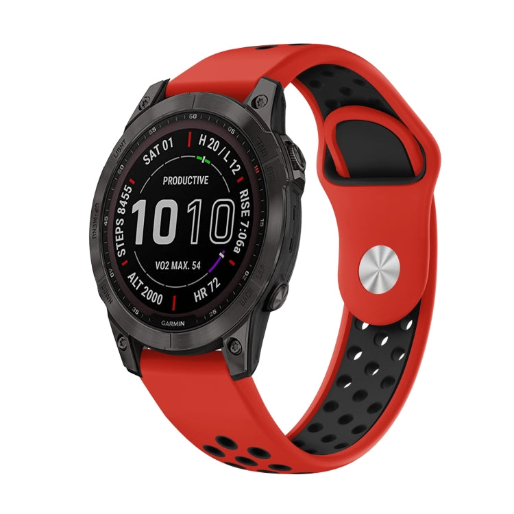 22mm Sports Breathable Silicone Watch Band, For Garmin MARQ Athlete Gen 2, For Garmin Instinct Crossover, For Garmin Instinct Crossover Solar, For Garmin Fenix 7