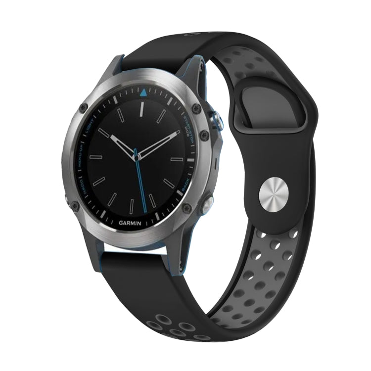 22mm Sports Breathable Silicone Watch Band, For Garmin Fenix 5 Plus, For Garmin Quatix 5, For Garmin Quatix 5 Sapphire, For Garmin Forerunner 955