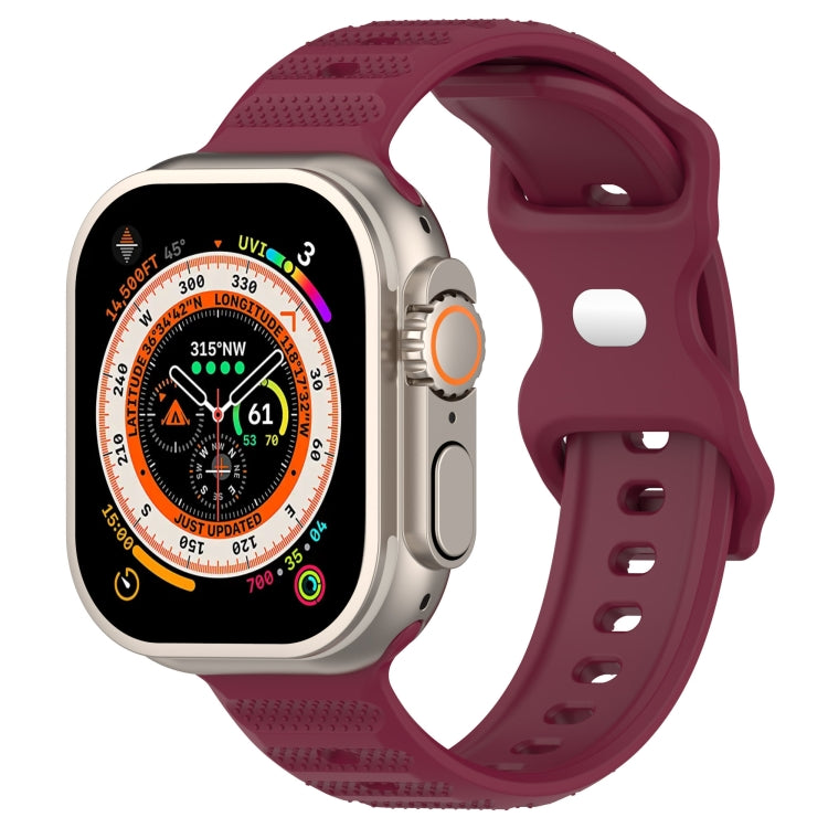 Reverse Buckle Dot Texture Silicone Watch Band, For Apple Watch SE 2022 44mm, For Apple Watch 7 41mm, For Apple Watch 7 45mm, For Apple Watch SE 40mm