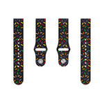Sports Rainbow Dots Silicone Buckle Watch Band, For Samsung Galaxy Watch 4 40mm / 44mm, For Samsung Galaxy Watch 4 Classic 42mm / 46mm