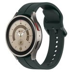Grooved Color Buckle Silicone Watch Band, For Samsung Galaxy Watch 6 / 6 Classic