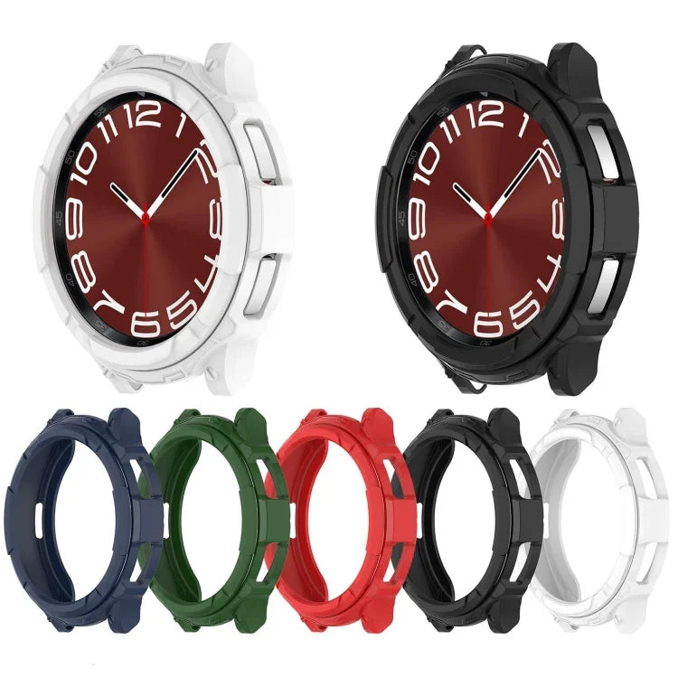 Rotating Ring  + TPU Armor Watch Protective Case, For Samsung Galaxy Watch 6 Classic 47mm, For Samsung Galaxy Watch 6 Classic 43mm