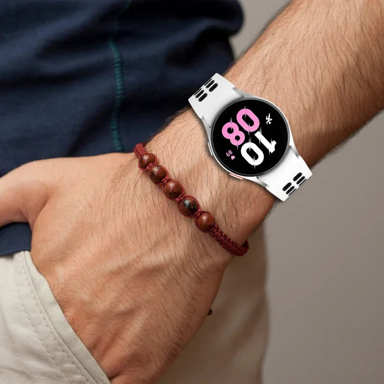 Two-Color Breathable Silicone Watch Band, For Samsung  Galaxy Watch 4 Classic 42mm