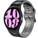Curved Texture Silicone Watch Band, For Samsung Galaxy Watch 6 Classic 47mm, For Samsung Galaxy Watch 6 44mm, For Samsung Galaxy Watch 6 40mm