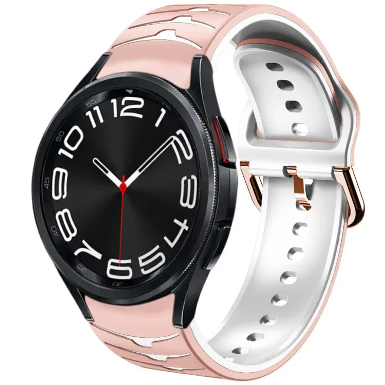 Curved Texture Silicone Watch Band, For Samsung Galaxy Watch 6 Classic 43mm, For Samsung Galaxy watch 5 Pro Golf Edition, For Samsung Galaxy watch 5 Golf Edition