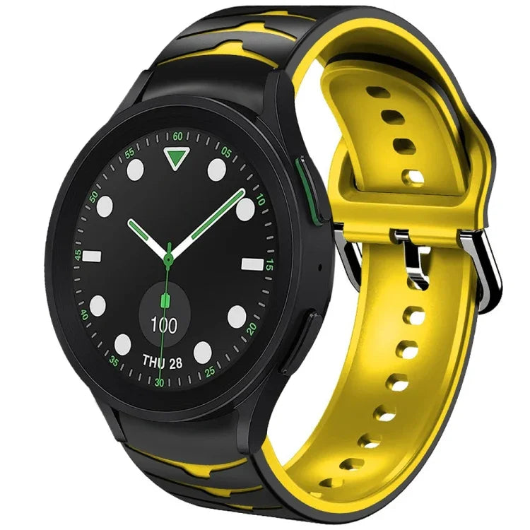 Curved Texture Silicone Watch Band, For Samsung Galaxy Watch 6 Classic 43mm, For Samsung Galaxy watch 5 Pro Golf Edition, For Samsung Galaxy watch 5 Golf Edition