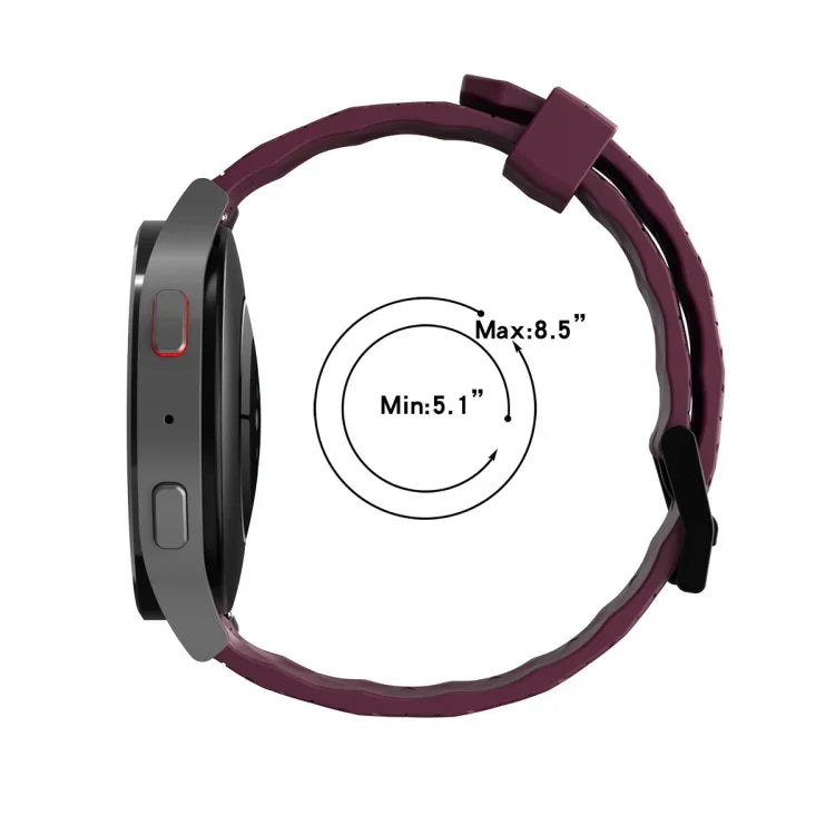 Curved Texture Silicone Watch Band, For Samsung Galaxy Watch 6 Classic 43mm, For Samsung Galaxy watch 5 Pro Golf Edition, For Samsung Galaxy watch 5 Golf Edition