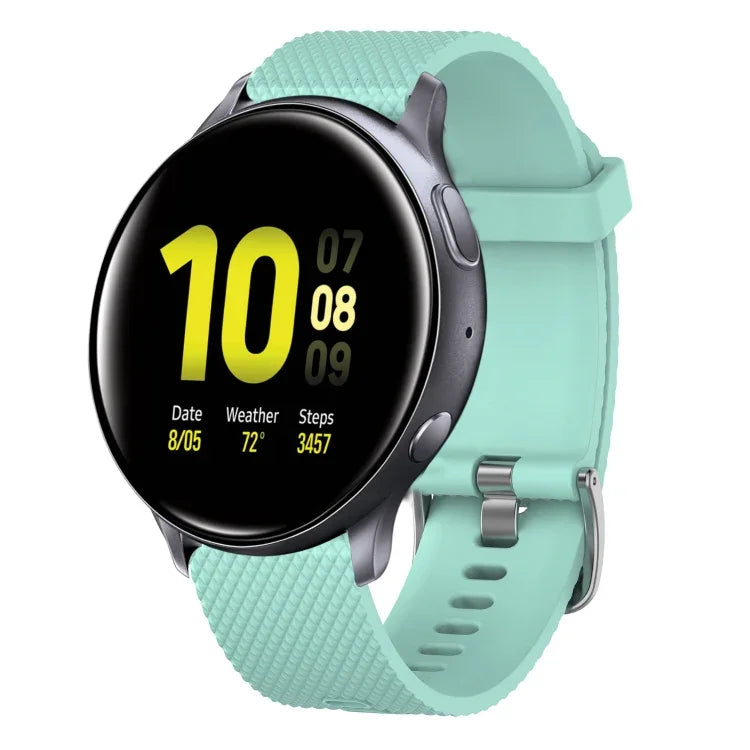 20mm Diamond Textured Silicone Watch Band, For Samsung  Galaxy Watch 4 Classic 42mm, For Samsung Galaxy Watch Active 2 44mm, For Samsung Galaxy Watch Active 2 40mm, For Samsung Galaxy Watch 42mm